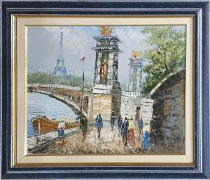 BURNETT Louis Anthony 1907-1999,Paris, les quais vers le pont Alexandre III,Rossini FR 2022-02-28
