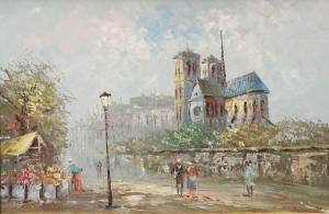 BURNETT STUART Augustus 1850-1898,Notre Dame,Gilding's GB 2024-01-04