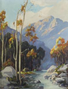 BURNETTE Mabel 1876-1956,Fall in the Canyon,John Moran Auctioneers US 2019-06-23