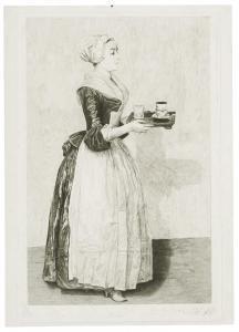 BURNEY Francois Eugene 1845-1907,La Chocolatière (two working proofs),1885,Christie's GB 2019-12-10