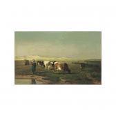 BURNIER Richard 1826-1884,a landscape with a cowherdess,1871,Sotheby's GB 2006-03-07