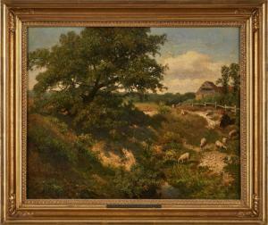 BURNIER Richard 1826-1884,Landschaft mit Hirtenszene,Dobritz DE 2023-11-18