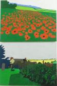 BURNINGHAM john L,Poppy field and rural landscape,Burstow and Hewett GB 2014-09-24