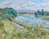 BURNS Alexander Sillars 1911-1987,River landscape scene in summer,Lacy Scott & Knight GB 2019-09-13