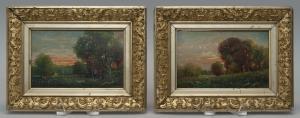 BURNS J.F,Pair of autumn landscapes with figures,Eldred's US 2016-07-14