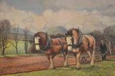 BURNS J.WILSON,shire horses ploughing a field,Fieldings Auctioneers Limited GB 2012-10-06