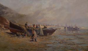 BURNS Milton James 1853-1933,Fisherfolk on the Beach,William Doyle US 2021-06-30