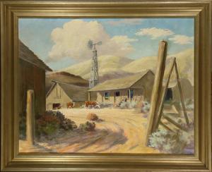 BURNS QUIGLEY Edward 1895-1989,Farm in the Foothills,Clars Auction Gallery US 2018-11-17