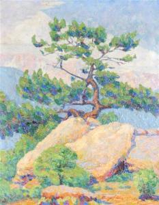BURR George Elbert 1859-1939,Mountain Landscape,Hindman US 2018-11-09