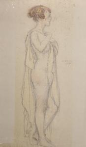 BURROUGHS Bryson 1869-1934,Figure Study of a Semi Naked Lady,1918,John Nicholson GB 2019-09-04