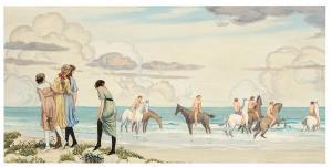 BURROUGHS Bryson 1869-1934,Girls and Horses on Beach,1912,Los Angeles Modern Auctions US 2018-11-18