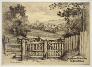 BURROW Edward 1869-1935,MARLBOROUGH TOWN FROM THE CRICKET FIELD,Mellors & Kirk GB 2018-07-25