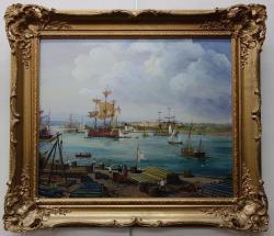 BURROWS E.G.,The Gunwharf in the early days of Portsmouth D,Bellmans Fine Art Auctioneers 2016-10-11