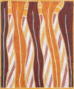 BURRUNYULA Roy 1955,Lightning Snake and Grass,Millon & Associés FR 2020-10-03