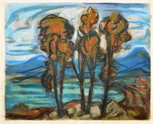 BURSCHE Ernst 1907-1989,Landschaft am Bodensee,1957,Leipzig DE 2023-10-07