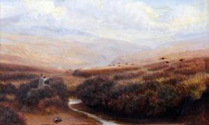 BURT Revell N 1885-1892,OIL ON BOARD 
Grouse Shooting,1891,Keys GB 2011-12-09