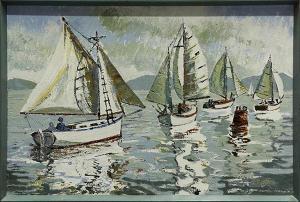 BURTEN Jo,Sailboat Reflections,Clars Auction Gallery US 2014-03-15