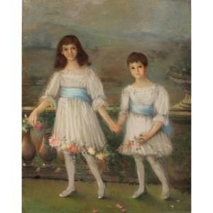 BURTON Clare 1897-1910,Figure di fanciulle,Galleria Sarno IT 2021-10-21