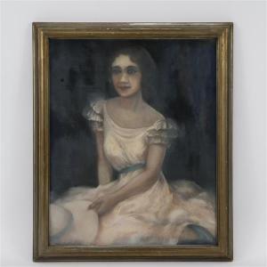 Burton Glen,Portrait of a young girl with matching,Ripley Auctions US 2018-02-03