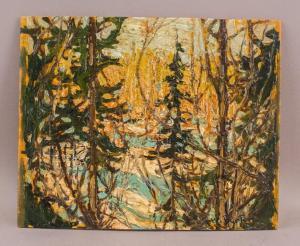 BURTON Ralph Wallace 1905-1983,dense forest scene,888auctions CA 2024-03-14
