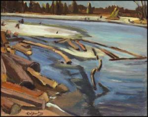 BURTON Ralph Wallace 1905-1983,Spring and Logs, Adam's Mill, Near Perth, Ont.,Heffel CA 2015-08-27