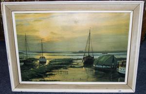 BURTON Sir Frederick William 1816-1900,Sunset Harbour,1968,Arnold DE 2016-03-03
