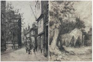 BURTON Thomas Bonfrey 1866-1941,The Street,1921,Duggleby Stephenson (of York) UK 2022-07-08