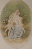 BURTON William Shakespeare 1824-1916,classical scene with a lady and th,1896,Crow's Auction Gallery 2019-05-08