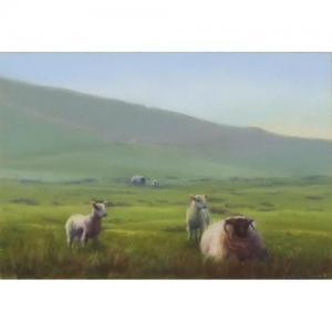 Burwell Barbara,Sheep in a landscape,Eastbourne GB 2020-01-04