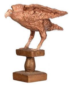 BURWELL Vernon 1916-1990,gold painted eagle on pedestal,Brunk Auctions US 2019-12-05