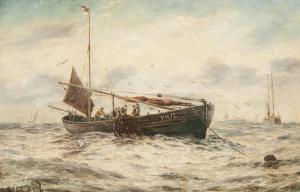 BURWOOD George Vempley 1844-1917,Lowestoft fishing smacks,1889,Bonhams GB 2012-11-13