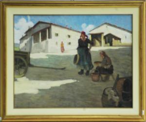 BUSA ARMANDO 1914-1975,Paesaggio con contadine e cascine,Il Ponte Casa D'aste Srl IT 2013-05-14