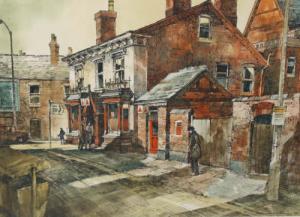 BUSBY George 1926-2005,Study of the Great Oak publichouse,1974,E. P. Deutsch AT 2007-05-15