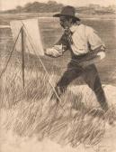 BUSCH Arnold 1876-1951,Maler bei seiner Arbeit,Historia Auctionata DE 2018-09-22