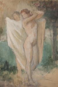 BUSCH Carl 1905-1973,Nude After Bath,Hindman US 2011-01-19