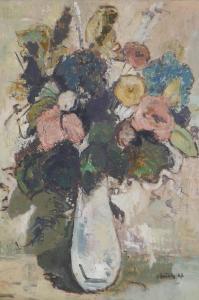 BUSCH Carl 1905-1973,still life, vase of flowers,1947,Crow's Auction Gallery GB 2021-12-08