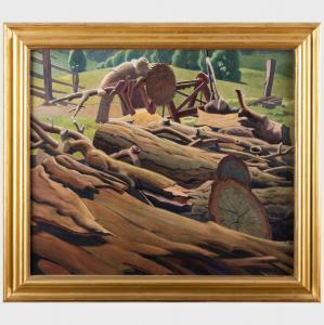 BUSCH Hans 1889-1955,Woodpile,Stair Galleries US 2023-06-22