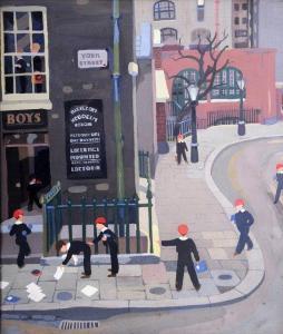 BUSH H.M 1900-1900,School Boys on a Street Corner,Rowley Fine Art Auctioneers GB 2010-02-23