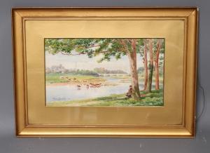 BUSHBY Thomas 1861-1918,Carlisle from Rickerby Park,1917,Hartleys Auctioneers and Valuers 2019-06-12