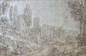 BUSIRI Giovan Battista 1698-1757,Paysage de campagne romaine,Millon & Associés FR 2023-10-10