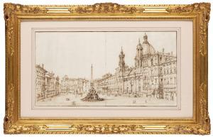 BUSIRI Giovan Battista 1698-1757,Veduta di Piazza Navona,Wannenes Art Auctions IT 2023-11-29