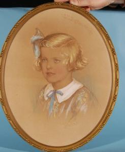 BUSKER C.M,Head and shoulders portrait of a young girl,1910,Burstow and Hewett GB 2009-03-25