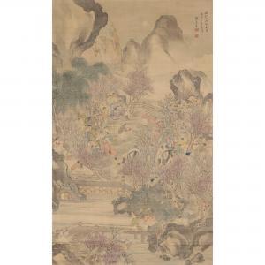 BUSON Yosa 1716-1783,THE PEACH BLOSSOM SPRING OF WULING,New Art Est-Ouest Auctions JP 2024-02-23