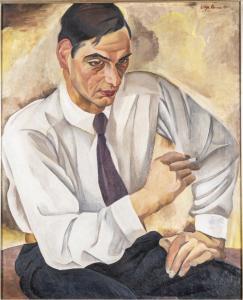 BUSSE Lilja 1897-1958,Portrait of a Man,1922,Quittenbaum DE 2021-11-17