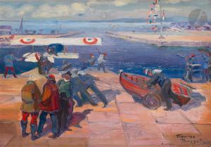 BUSSET Maurice 1879-1936,Port militaire à Cayeux,1912,Ader FR 2023-10-27