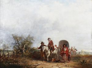 BUSSEY Reuben 1818-1893,Travellers with Horses,Tooveys Auction GB 2023-09-06