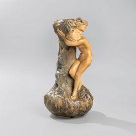 BUSSIERE Ernest 1863-1937,Vase à la nymphe,Delorme-Collin-Bocage FR 2021-12-08