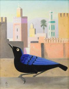 BUSSY Simon Albert 1869-1954,An Asian Fairy-bluebird,1940,Cheffins GB 2023-02-23
