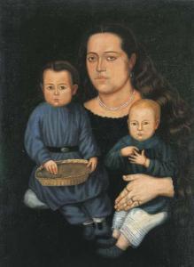 BUSTOS Hermenegildo,Sra. Da. Francisca Valdivia de Chávez e hijos,1862,Christie's 2003-05-28