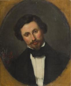 BUSZARD Ludwik Aleksander 1828-1912,Portret mężczyzny we fraku,1846,Desa Unicum PL 2016-10-20